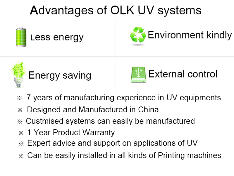 UV led curing system drying printing