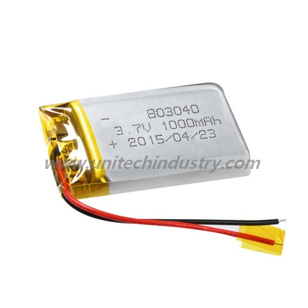 Lipo battery 803040 37V 1000mAh with PCB rechargeable lipolymer battery
