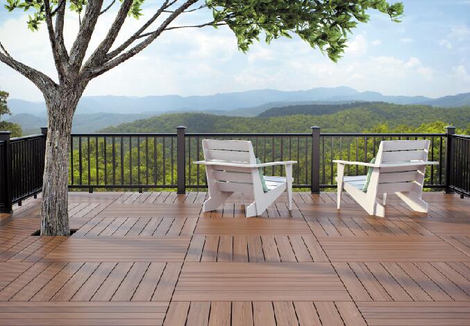 DIY WPC Interlocking Composite Decking Tiles