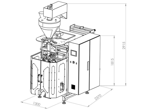 IMQA SERIES Quadseal Packaging Mahchine with Auger Filler