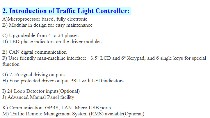 Sensor function 12VDC Traffic Light C