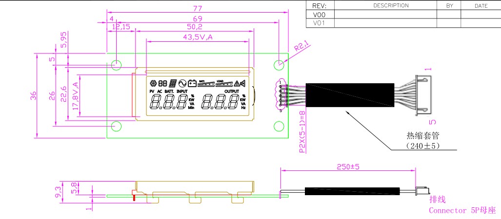 0602 Segment LCD Panel LCD display module white color backlight 0602 Segment LCD Panel LCD display module white color backlight