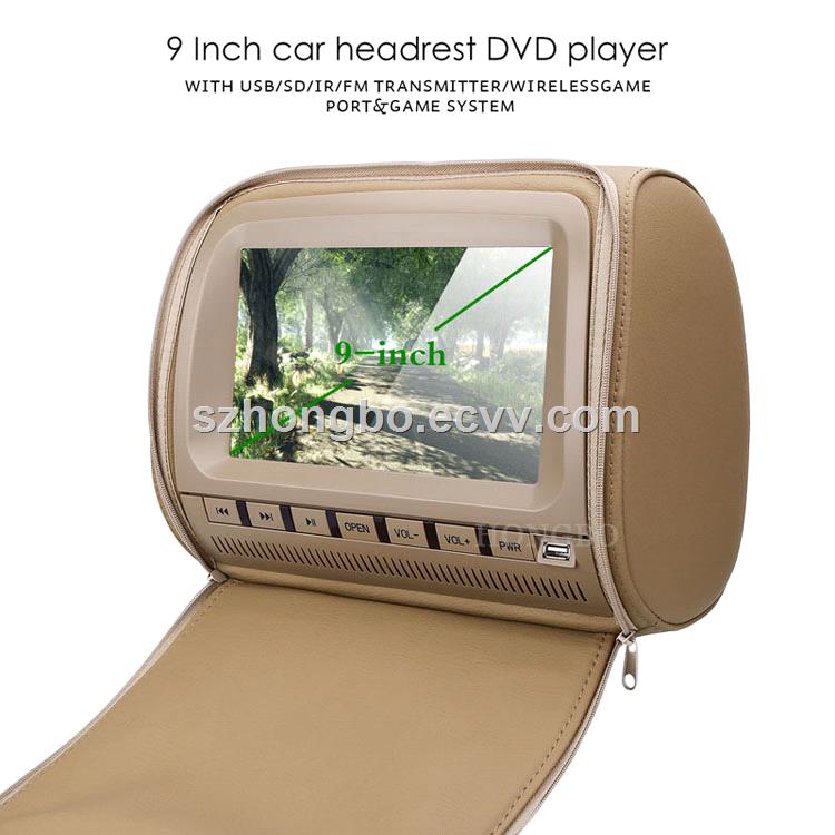9 inch tft lcd headrest dvd player
