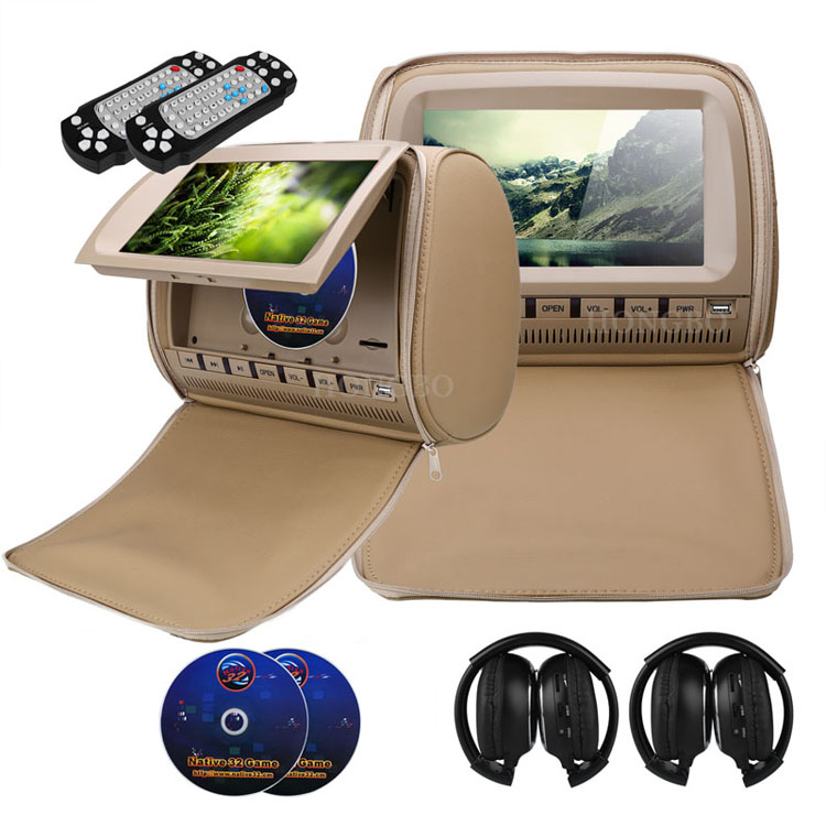 9 inch tft lcd headrest dvd player
