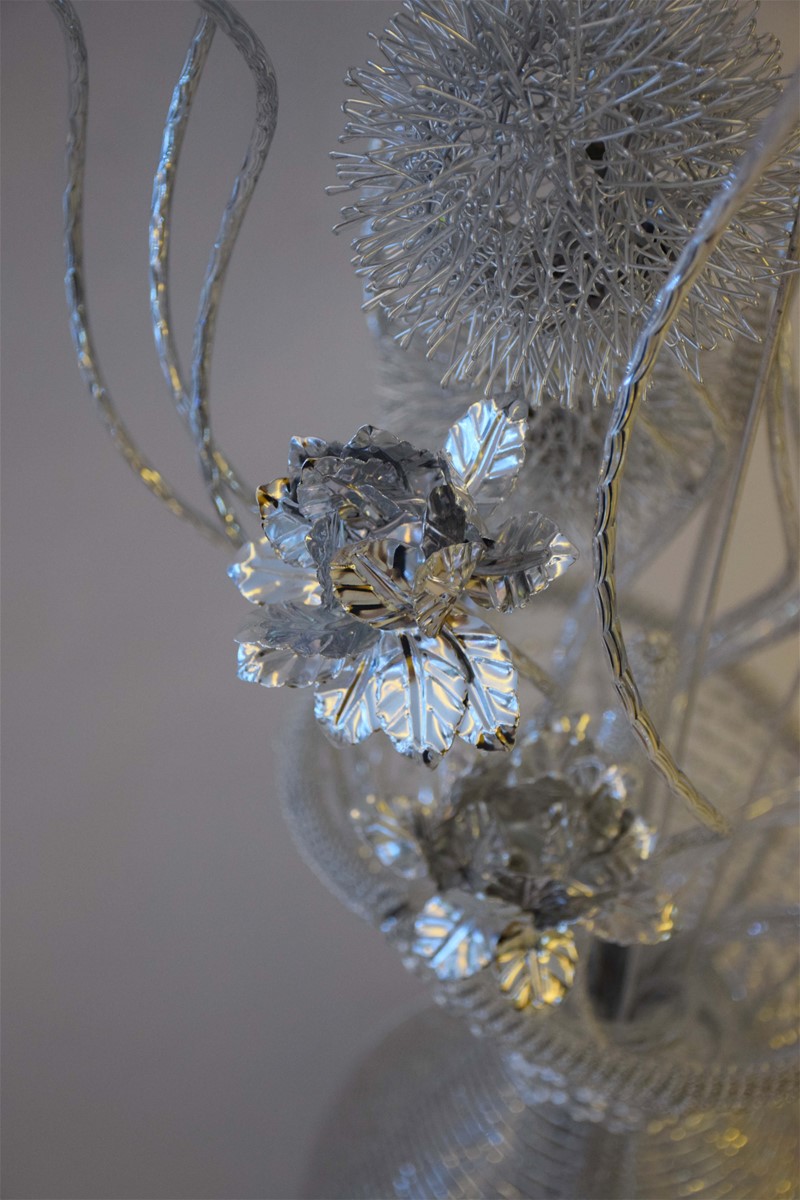 High Quality Decorative Aluminium Flower Vase Floor Lamp From