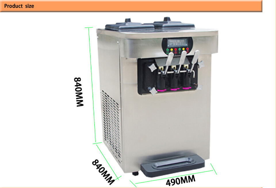 Softy Ice Cream Making MachineYogurt Ice Cream MachineR22 Steel ice cream machine with 3 flavor