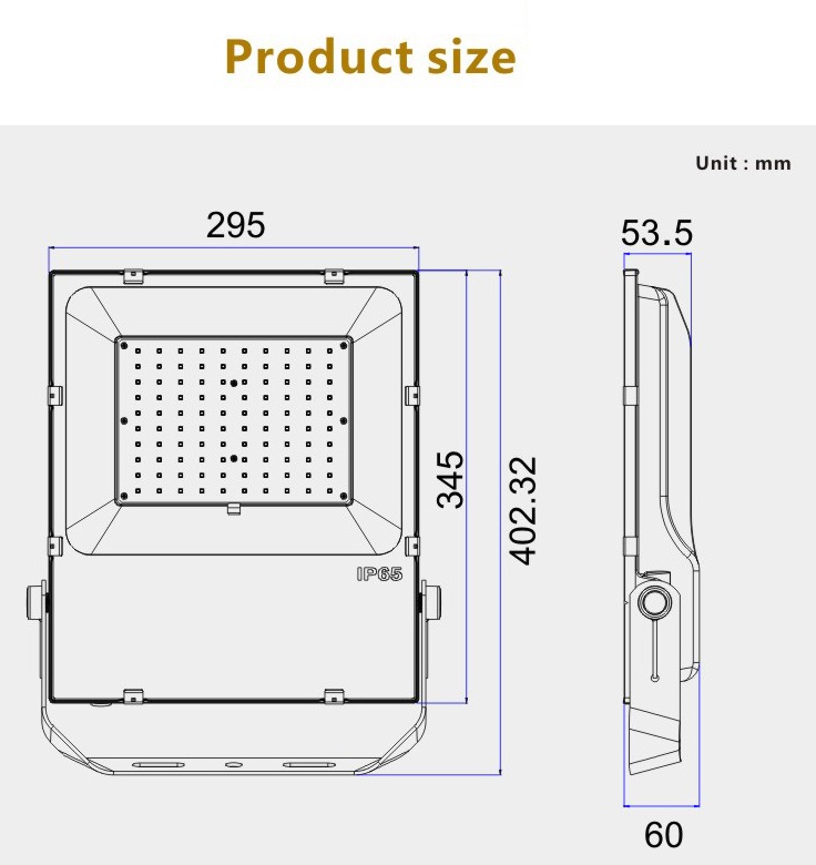 Super slim led flood light 100w