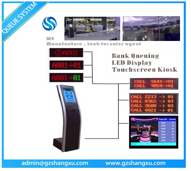 OEM Intelligent 17 Bank Queue Management System Ticket Dispenser