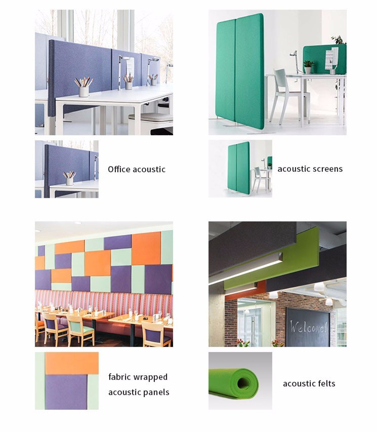 embossed fireproof polyester fiber acoustic board