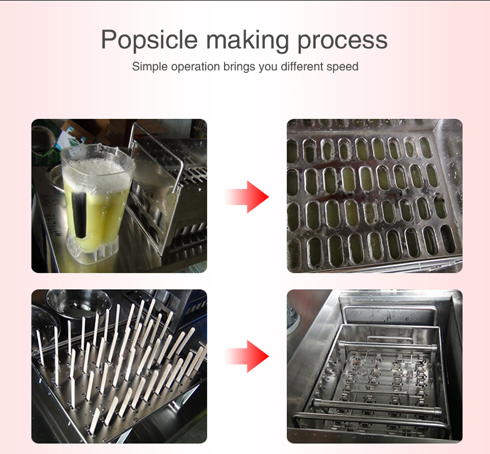 2017 Best Selling popsicle mold stainless steel with 40 cavities 90 ml mexican style popsicle
