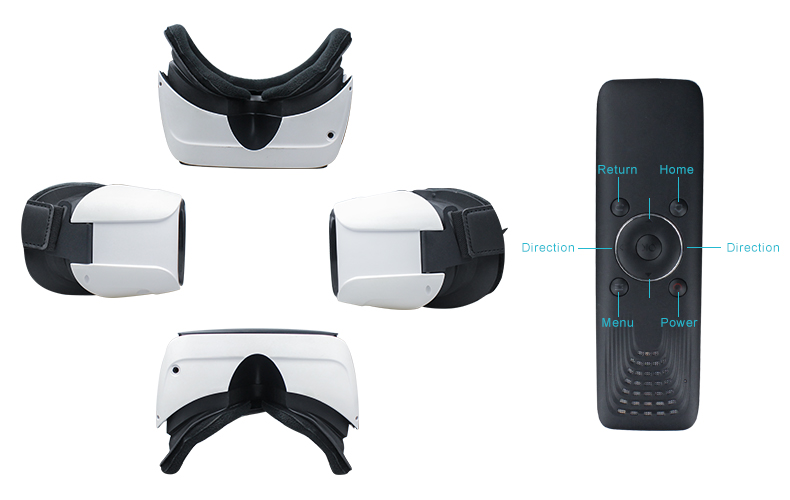 All in One 3d Glasses Virtual Reality Headsets 3d Glasses VR with WIFI BT and TF card supported