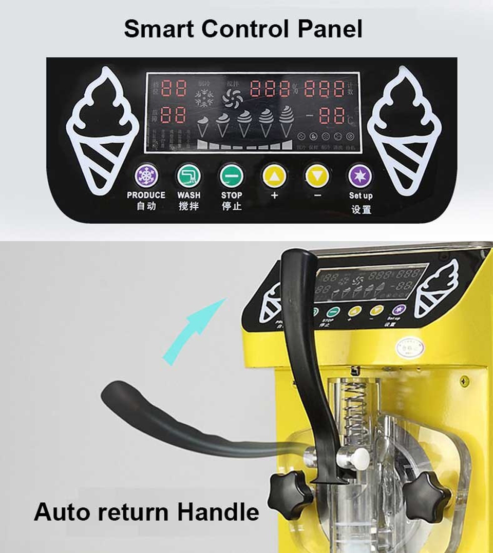 Cheap Hot Sale Mini Soft Ice Cream Machine with one head Small ice cream maker for cones sundaes cyclone