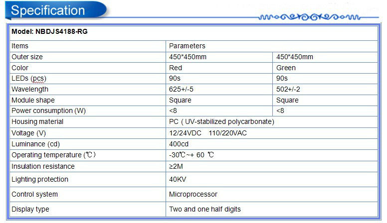 China Manufacturer Traffic Light Countdown Timer