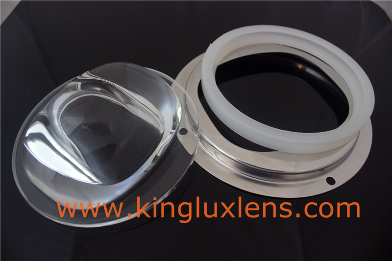 Street Light Glass Lens for 100W COB LED Lens with Polarized Light Distribution