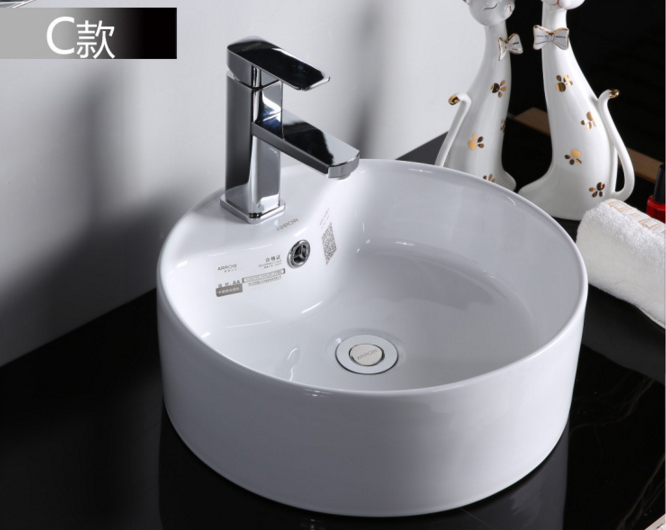 Professional Production Household Round Ceramic Bathroom Sink Washing Basin