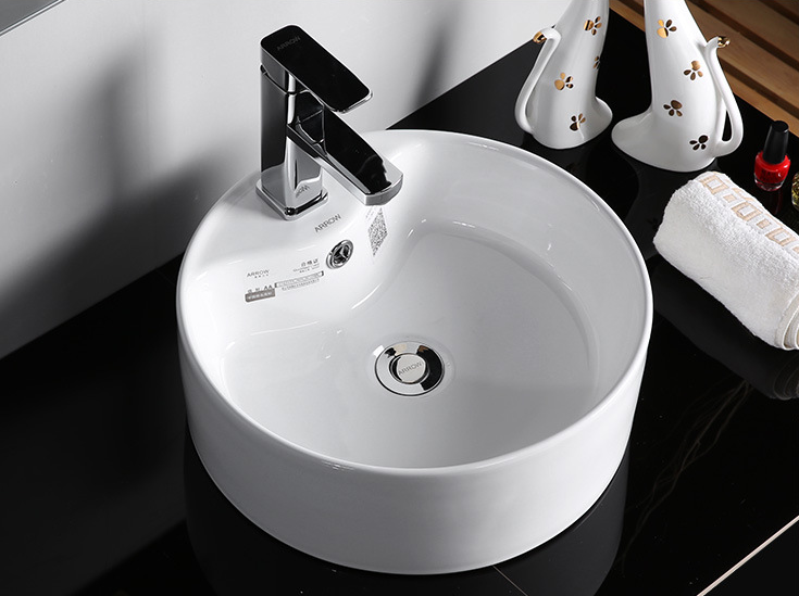 Professional Production Household Round Ceramic Bathroom Sink Washing Basin