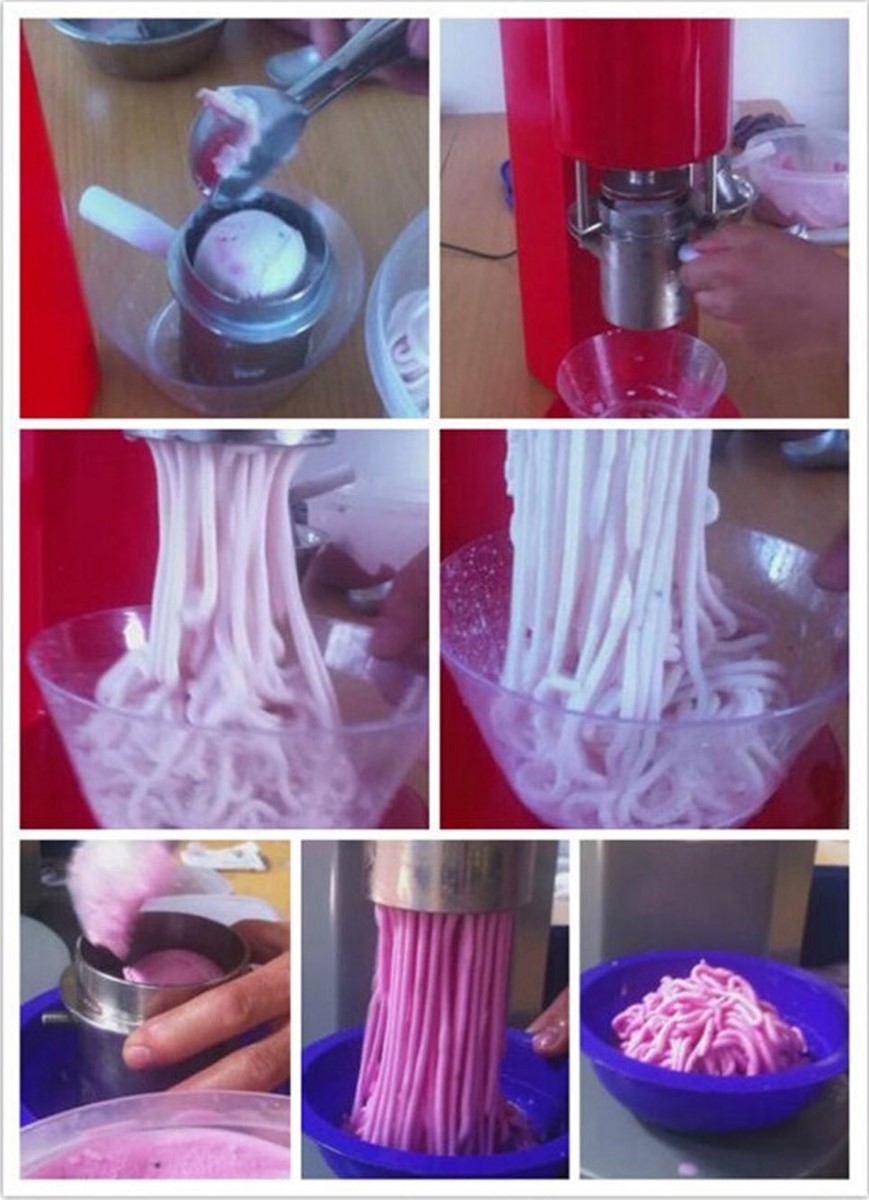 italian gelato spaghetti ice cream machine Small Ice cream maker 4 Colors Spaghetti maker4 Shapes Child Ice cream