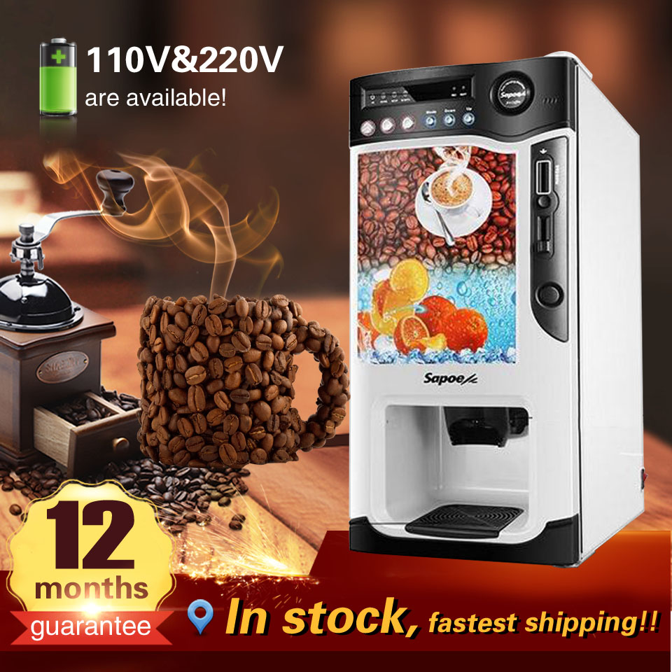 with cooling and heating function automatic instant coffee tea vending machine