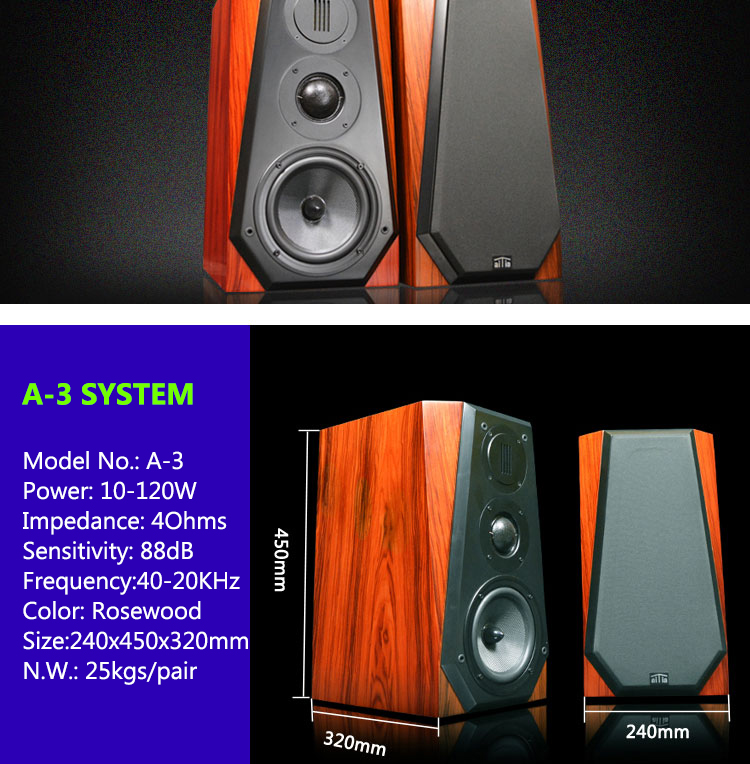 popular classical design Hifi audio speakers for home theatre system tower guangzhou speakers A3