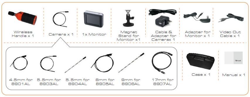 45558917mm 24GHz Wifi Industrial borescopes Inspection Tools endoscope