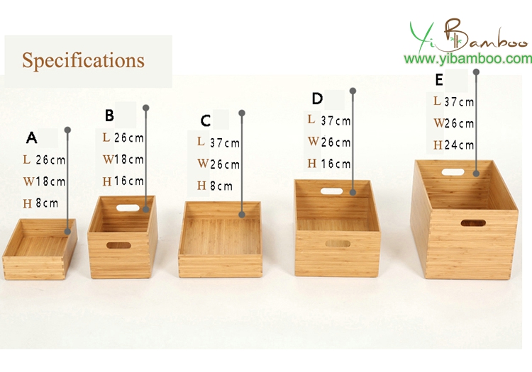 bamboo storage baskets set