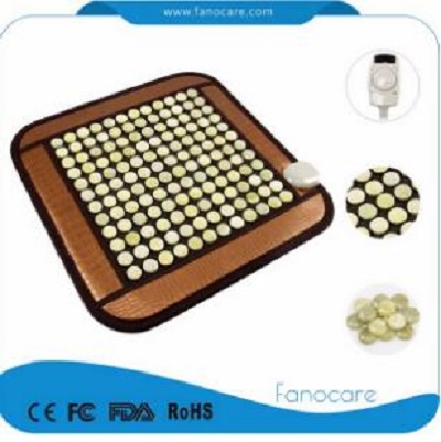 Massage cushion fir and negative ions heating jade stone therapy mini mat seat pad