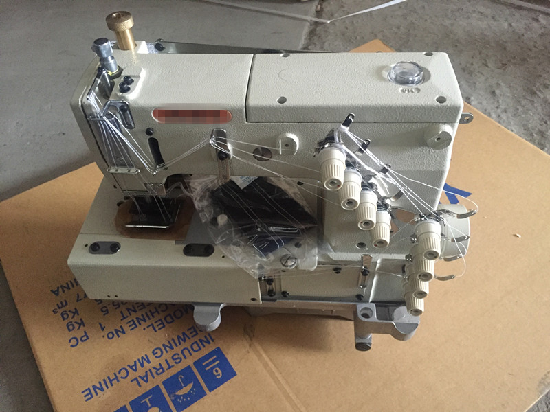 EJ1508PR FLATBED DOUBLE CHAIN STITCH MACHINE with HORIZONTAL LOOPER MOVEMENT MECHANISM
