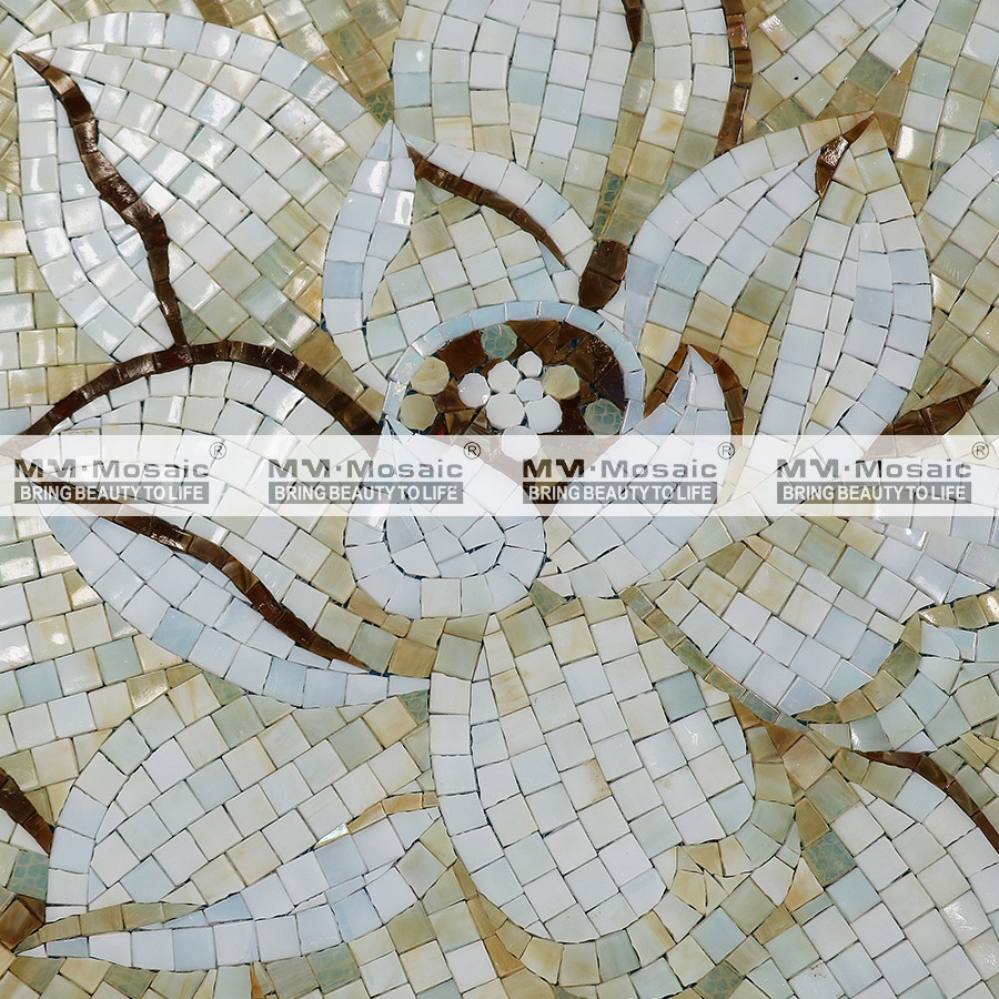 2017 trendiest restaurant bedroom wall art glass mosaic ceramic murals design floor tile