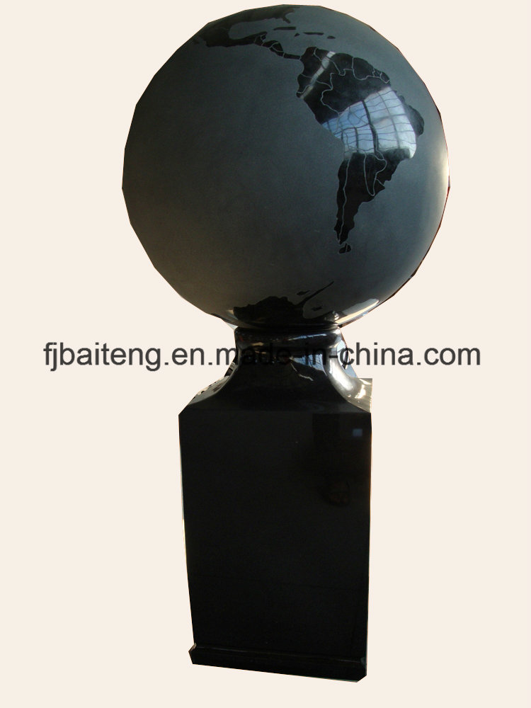 Granite Fortune Roll Ball Carving World Map
