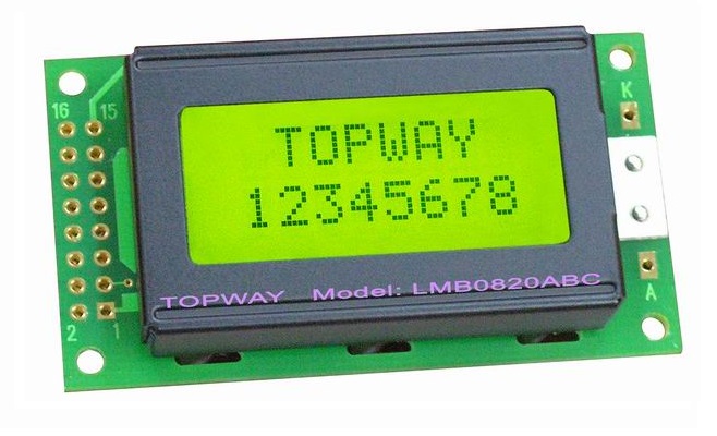 8X2 Character LCD Module Alphanumeric COB Type LCD Display LMB0820A