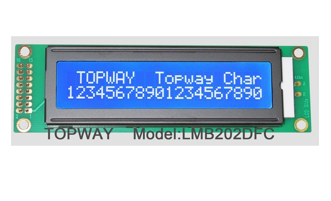 20X2 Character LCD Module Alphanumeric COB Type LCD Display LMB202D