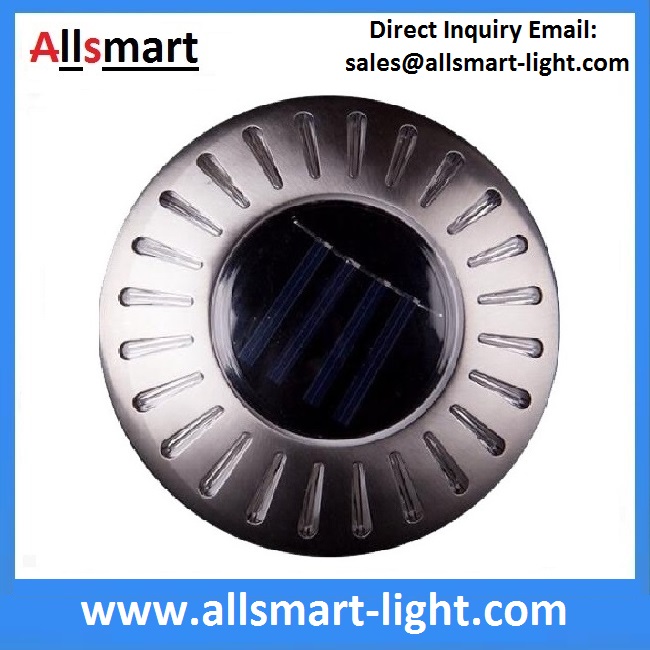 Round Colorful Solar Sensor Wall Light UFO RGB Solar Underground Inground Lamp Solar Powered Garden Lawn Deck Step Light