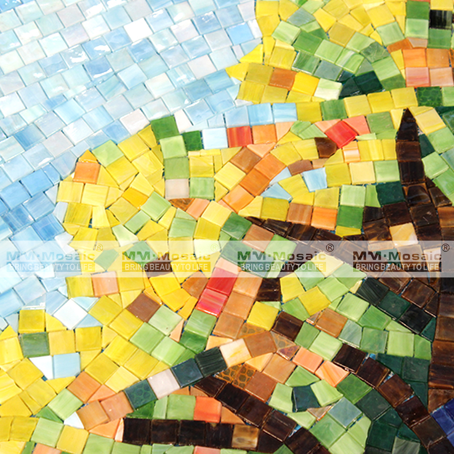 Popular bathroom kitchen toilet ceramic wall tile design art tile mural glass mosaic wall art