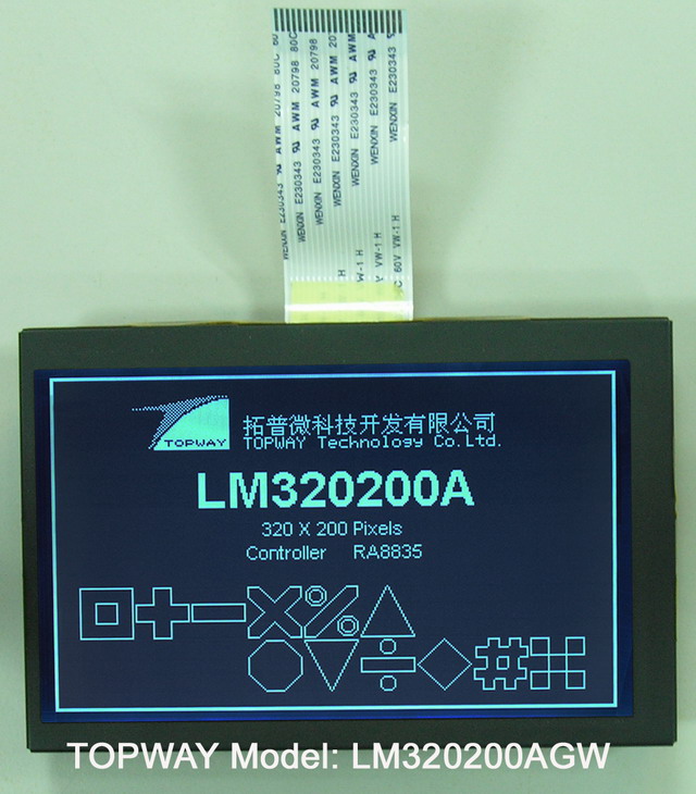 320X200 47 Graphic LCD Display Cog Type LCD Module LM320200A