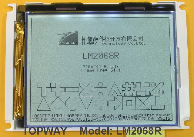 320X240 38 Graphic LCD Module Cog Type LCD Display LM2068R