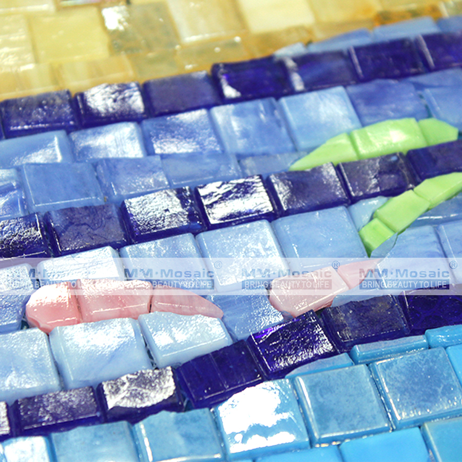 Popular bathroom kitchen toilet ceramic wall tile design art tile mural glass mosaic wall art
