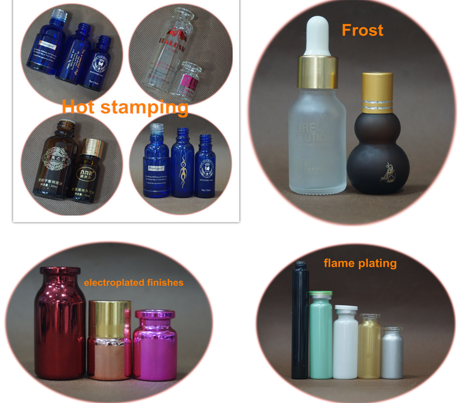 Good quality double gourd shape brown glass essential oil bottle wholesale