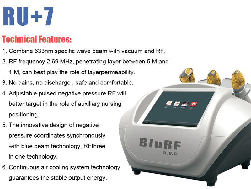 Blue Light Antiwrinkle mesotherapy Vacuum RF portable spa beauty machine for weight loss and body sculpt slimming