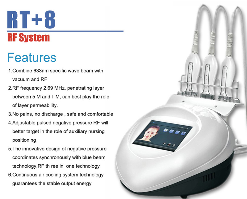 Blue Light Antiwrinkle mesotherapy Vacuum RF portable spa beauty machine for weight loss and body sculpt slimming