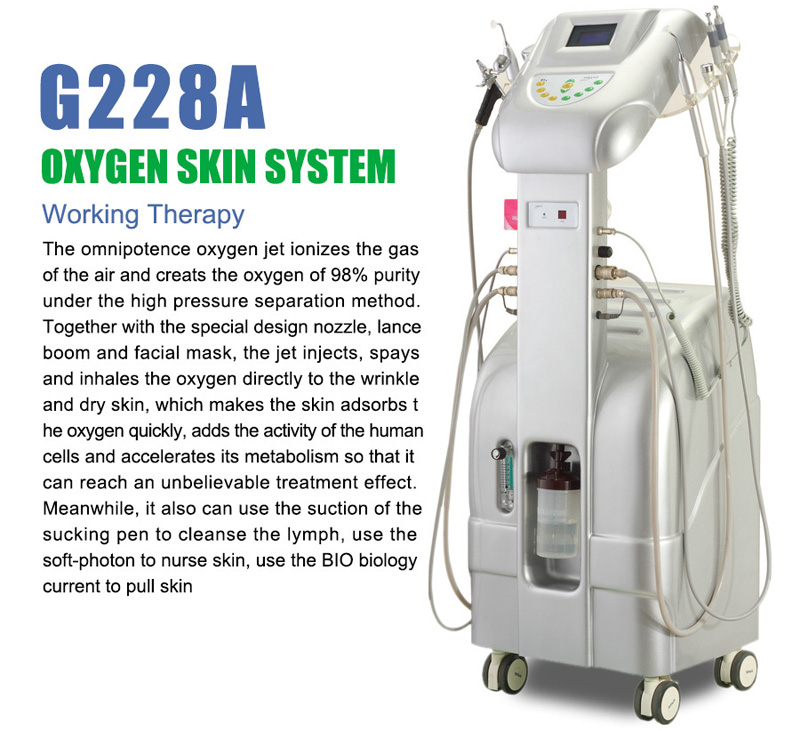 Facial care oxygen injection slimming beauty machine with BIO wrinkle removal bipolar plate for body skin care
