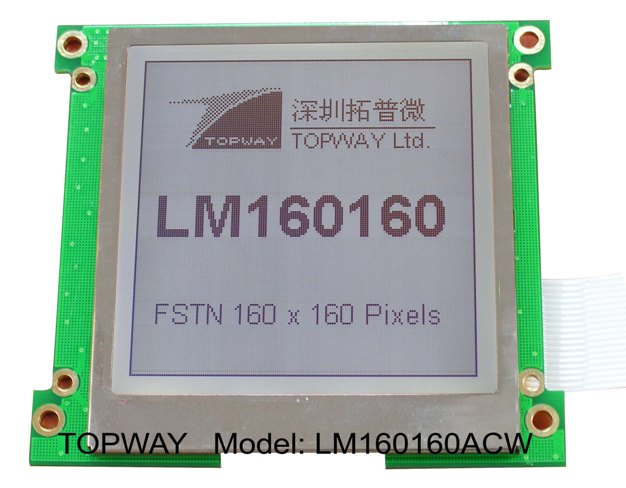 160X160 Graphic LCD Display Cog Type LCD Module LM160160A