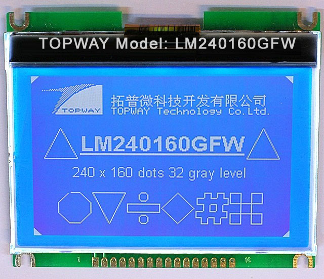 240X160 Graphic LCD Display Cog Type LCD Module LM240160G