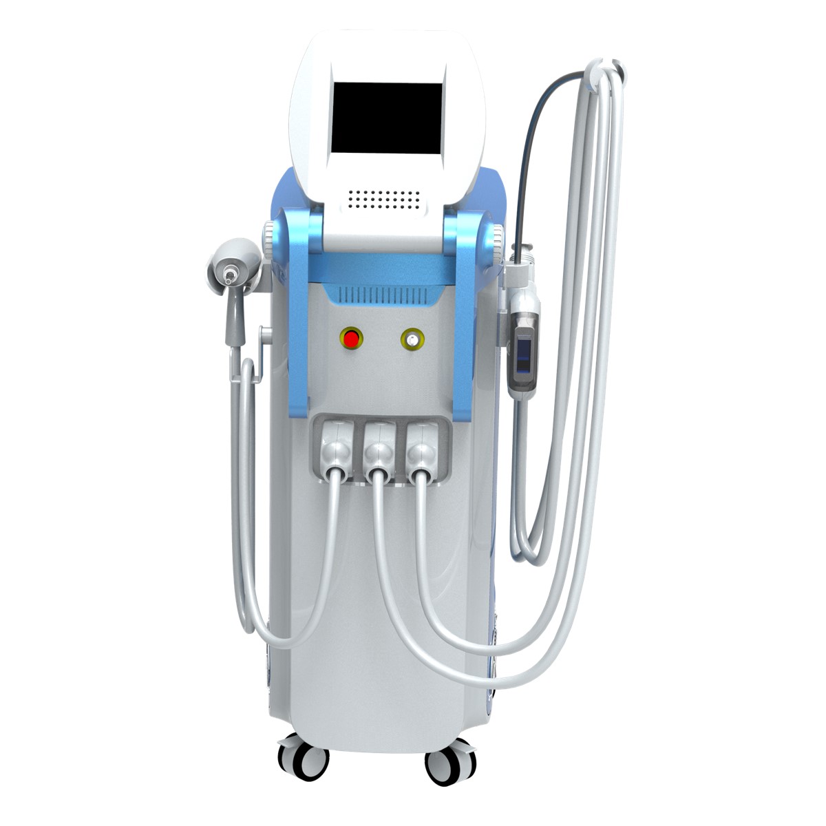 Multifunctional Beauty System with ElightRF and ND YAG Laser handles for breast liftuphair removalskin rejuvenation