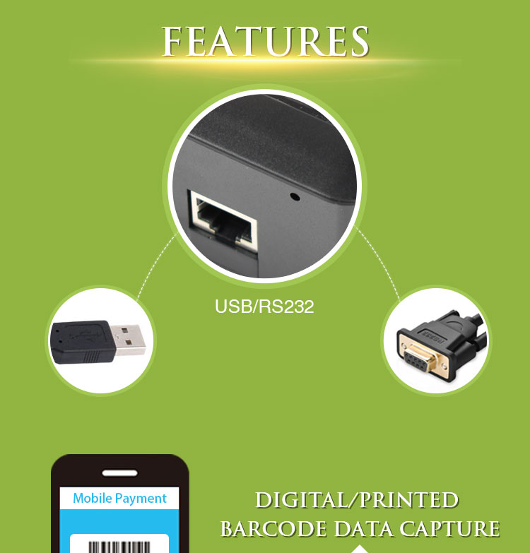 RD4500R High quality USB 2D Fixed Mount Terminal with Barcode Scanner Module for Kiosk or Turnstile Mobile Payment
