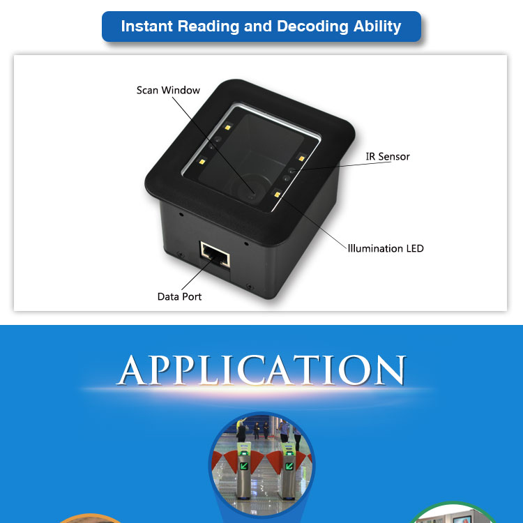 RD4500R High quality USB 2D Fixed Mount Terminal with Barcode Scanner Module for Kiosk or Turnstile Mobile Payment