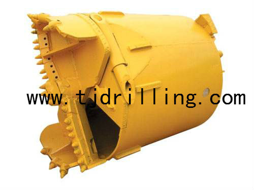 double cut Rock drilling bucket with collar plate