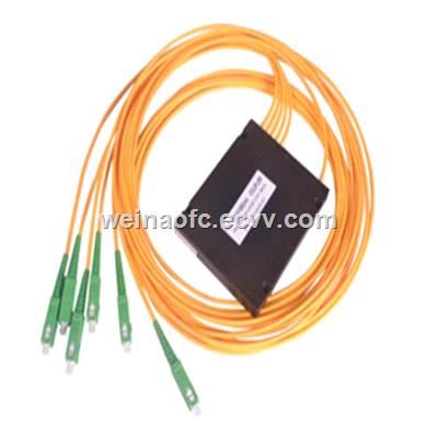 Fiber Optic FBT Splitter 1x5 with SCAPC Connectors Singlemode