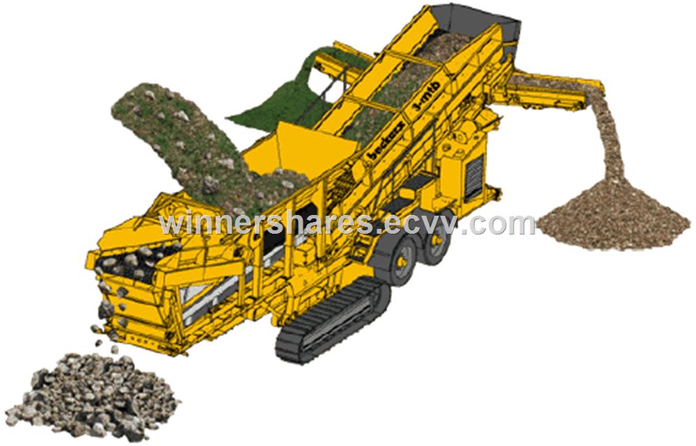 Tire type mobile crushing station