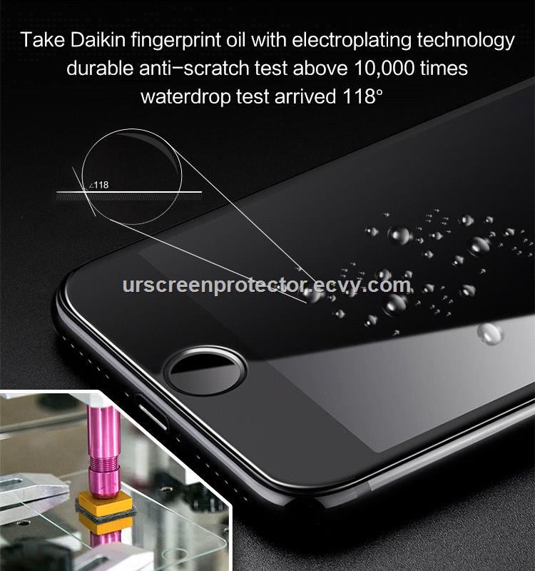 manufacturer 3D curved antifingerprint tempered glass screen protector for iphone mobile