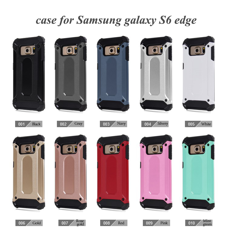 Mobile phone case for samsung S6 edge soft tpu hard pc case for mobile phone case